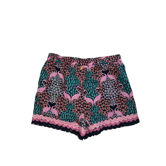 SIMPLY SOUTHERN Tropical Flamingo Casual Shorts Sz L NEW New with tags - Picture 2 of 6